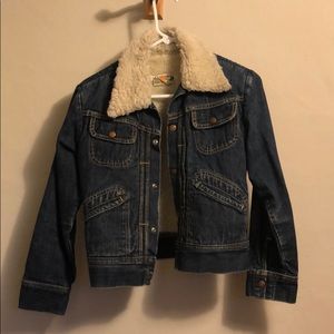 Vintage Sherpa lined demin jacket